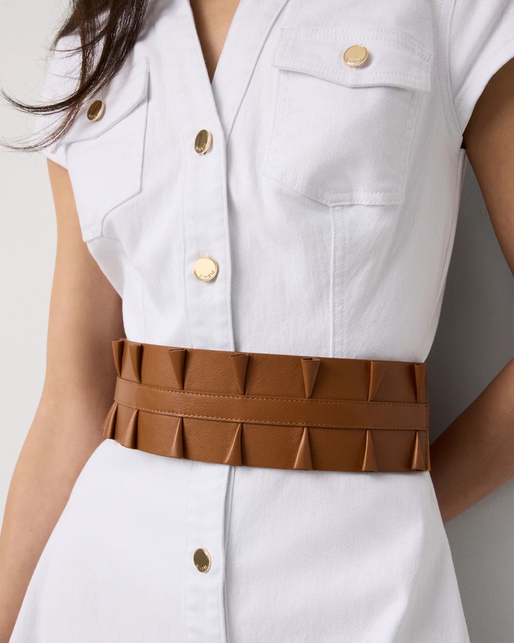 Pleated Wide Waist Belt | White House Black Market